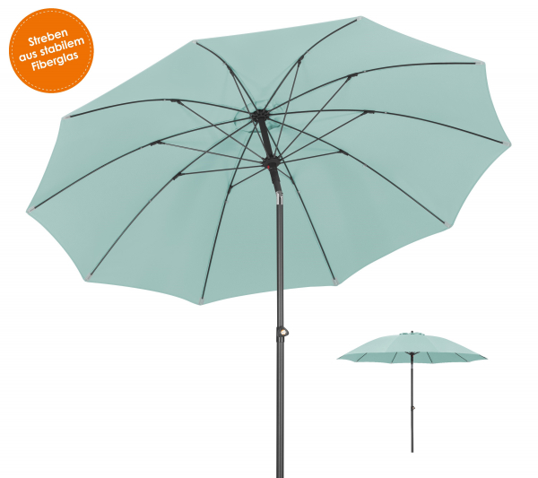 Schneider Mittelmastschirm Tarifa 270cm mit stabilen Fiberglas-Streben Mint